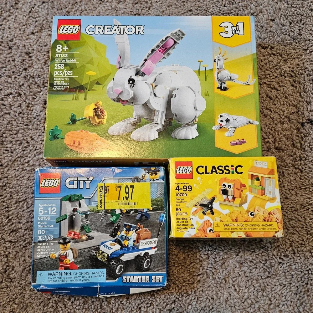 LEGO Creator City Classic Building Set‎ Bundle NEW White Rabbit Police Orange